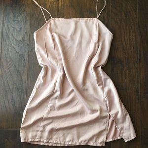 Pastel pink mini dress